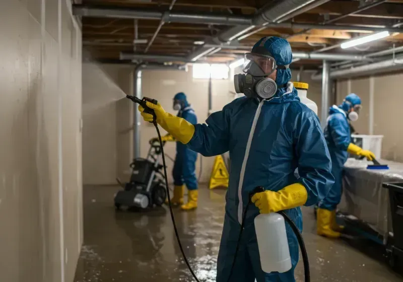 Basement Sanitization and Antimicrobial Treatment process in Mentone, CA