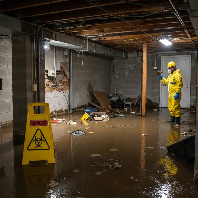 Flooded Basement Electrical Hazard in Mentone, CA Property